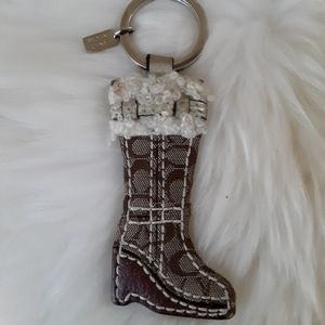 Coach Signature Wedge Boots Bag Charm Key Ring